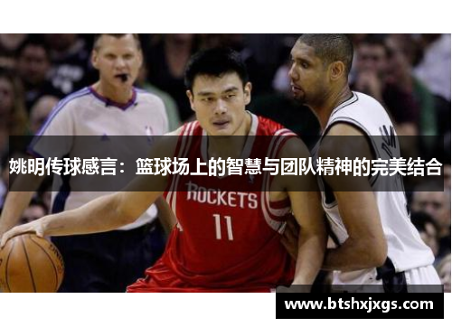 姚明传球感言：篮球场上的智慧与团队精神的完美结合